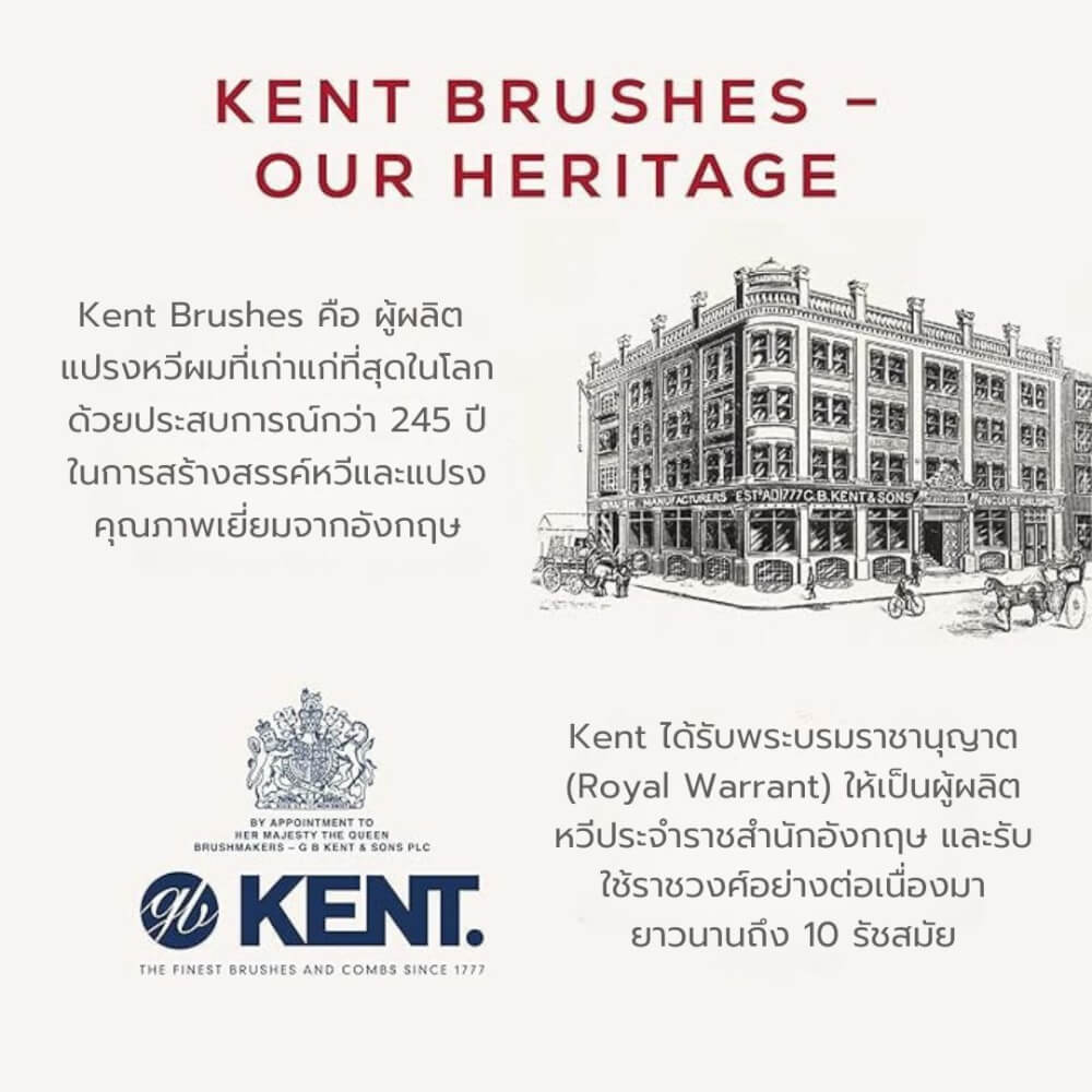 แปรงหวีผม KENTรุ่น BA29 สำหรับเด็กอ่อน ขนแปรงนุ่มพิเศษ + กระเป๋าผ้า